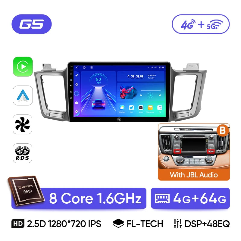 شاشة أندرويد لتويوتا RAV4 (2012-2019)