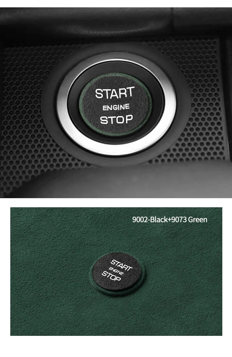 Made of Alcantara For Land Rover Discovery Sport (2016-2019) Engine Start Button Trim Sticker Car Interior Tuning Accessories