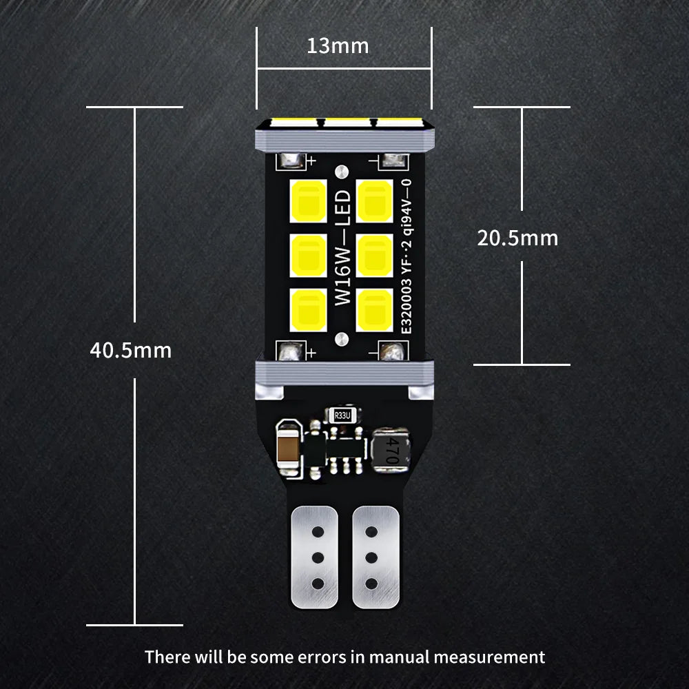 2x For Toyota Land Cruiser 200 2007-2015 For Toyota FJ Cruiser 2005-2018 LED Reverse Light Blub Lamp W16W T15 921 Canbus White