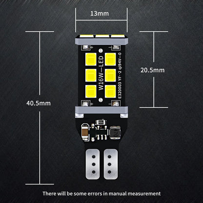 2x For Toyota Land Cruiser 200 2007-2015 For Toyota FJ Cruiser 2005-2018 LED Reverse Light Blub Lamp W16W T15 921 Canbus White