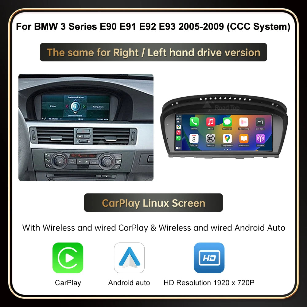 شاشة CarPlay لاسلكية 8.8 إنش لسيارات BMW
