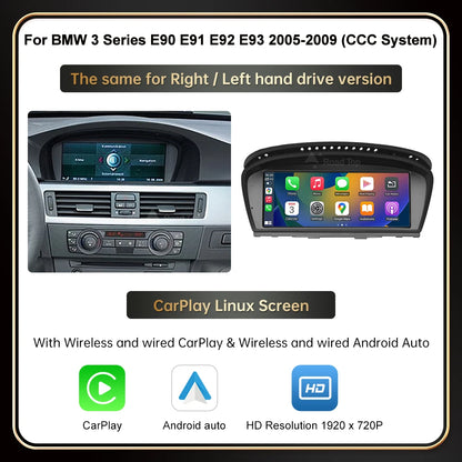 شاشة CarPlay لاسلكية 8.8 إنش لسيارات BMW