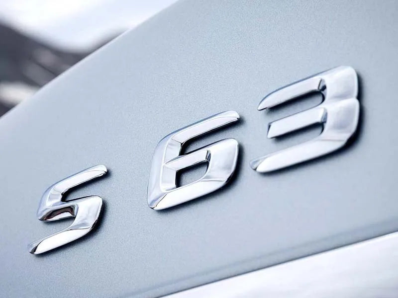 شعار S63 كروم ثلاثي الأبعاد