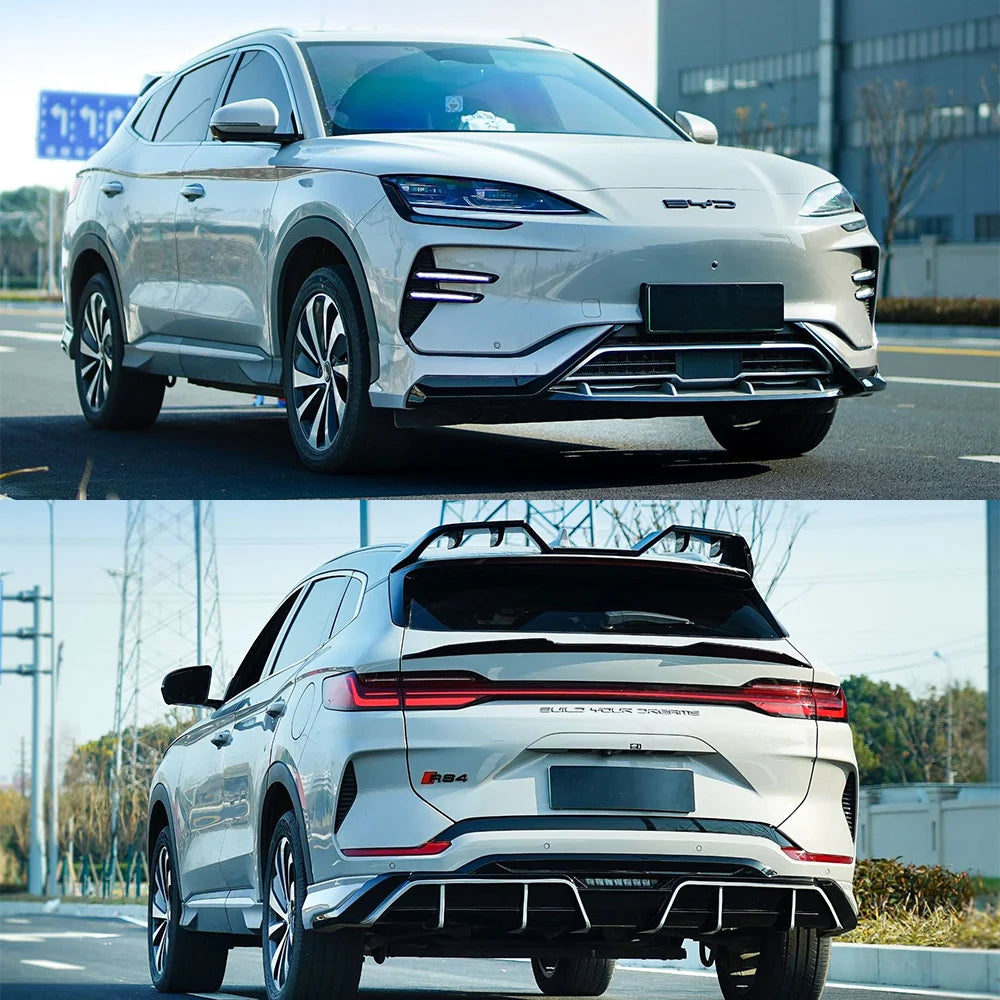 طقم بودي كت لـ BYD Song Plus / Seal U (2023+) – فرونت ليب، ديفيوزر خلفي وقطع ABS أسود