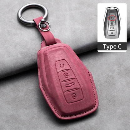 غطاء مفتاح جلدي لـ Geely Coolray
