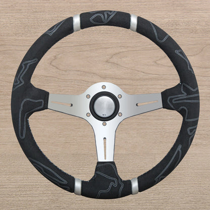 مقود رياضي عالمي JDM شمواه بتصميم Graffiti – 14 إنش (350 مم) Deep Dish
