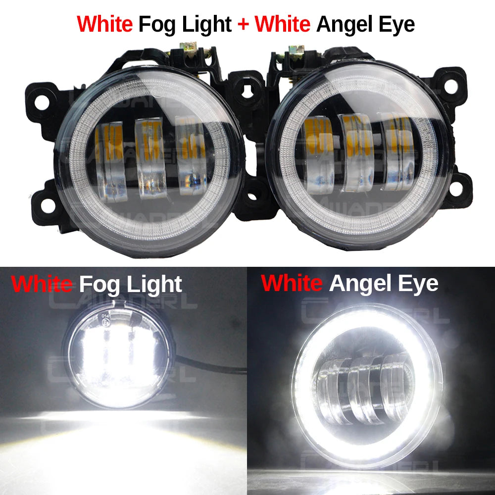 طقم كشافات ضباب LED مع DRL وAngel Eye لنيسان باترول سفاري Y61 (2005-2009) – يمين ويسار