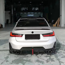 ديفيوزر خلفي مع إضاءة LED لبي إم دبليو الفئة الثالثة G20/G28 LCI M Sport (2023+) – سايد سبلتر أسود
