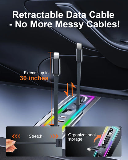 محطة شحن USB Hub لتسلا موديل 3 Highland