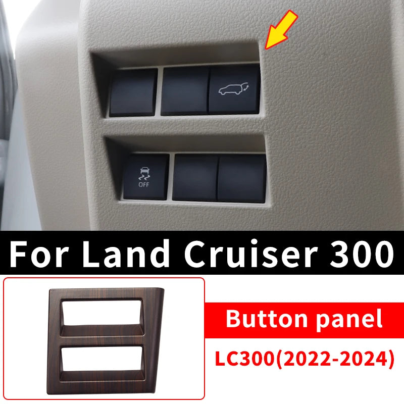 ديكور داخلي خشبي فاخر لتويوتا لاندكروزر LC300 (2021-2025) – طقم تعديل المقصورة