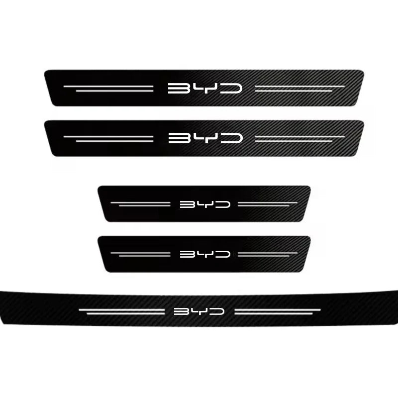 حماية عتبات الأبواب بنقشة الكاربون لـ BYD