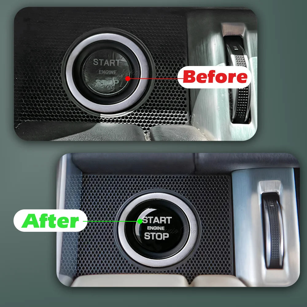 Engine Start Stop Button Sticker for Jaguar XF Black Ignition Switch Cover for Range Rover Sport Vogue Discovery Sport Evoque
