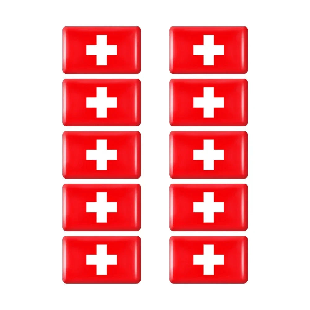 10pcs Epoxy UK United Kingdom Flag Sticker Car Interior Decoration Decal for Jaguar XE XF XJ Land Rover Range Rover Evoque Badge