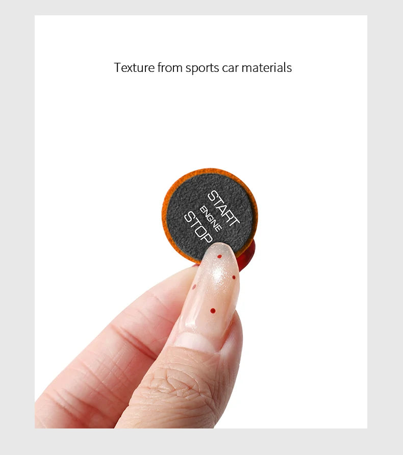 Made of Alcantara For Land Rover Discovery Sport (2016-2019) Engine Start Button Trim Sticker Car Interior Tuning Accessories
