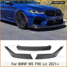 سبويلر أمامي من ألياف الكربون لبي إم دبليو M5 F90 LCI وG30/G38 (2021+) – فرونت ليب 3 قطع