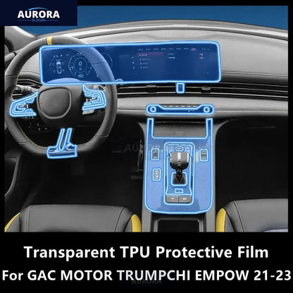 فيلم حماية شفاف TPU للكونسول الأوسط لـ GAC إمباو (2021-2023) – مقاوم للخدوش