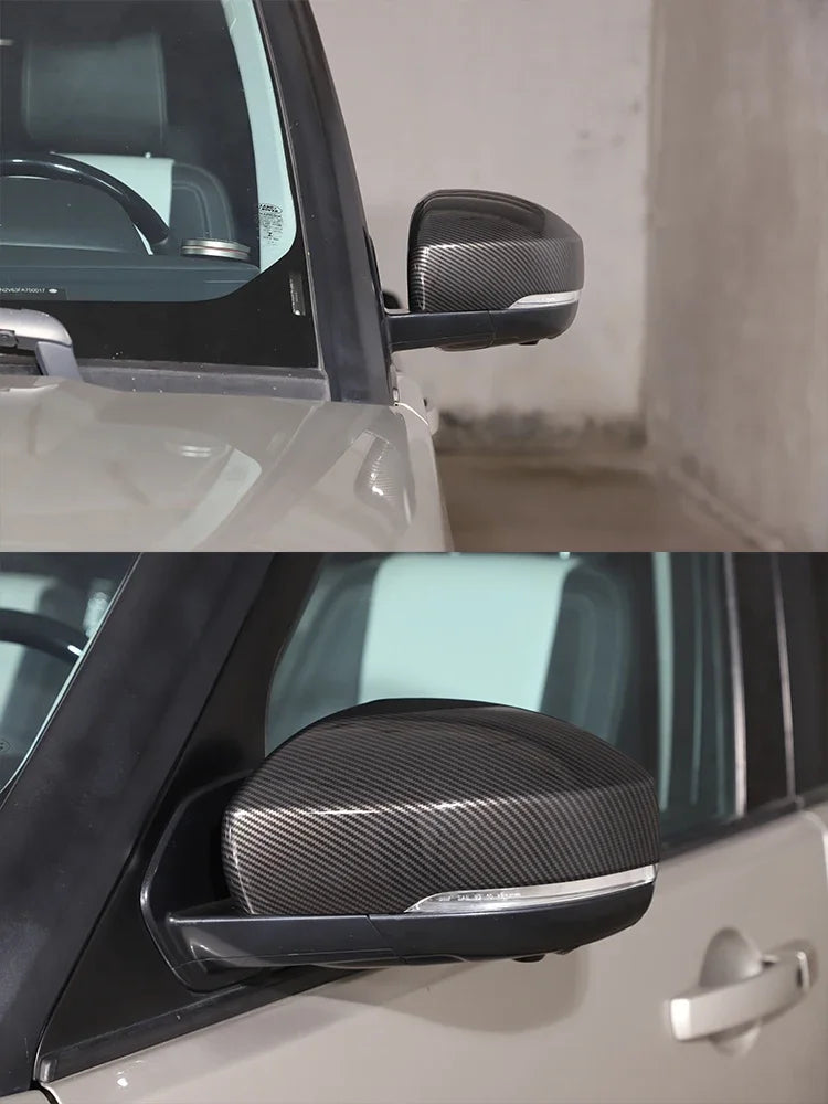ABS Carbon Fiber For Range Rover Sport L494 2014-2017 ABS Plastic Side Rearview Mirror Cover Trim For Landrover Discovery 4 5