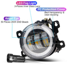 طقم كشافات ضباب LED مع DRL وAngel Eye لنيسان باترول سفاري Y61 (2005-2009) – يمين ويسار
