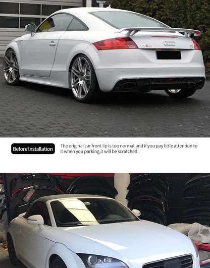 طقم بودي كت لأودي TT / TTRS (2004-2019) – فرونت ليب، سايد سكيرت، زعانف جانبية وملحقات ABS