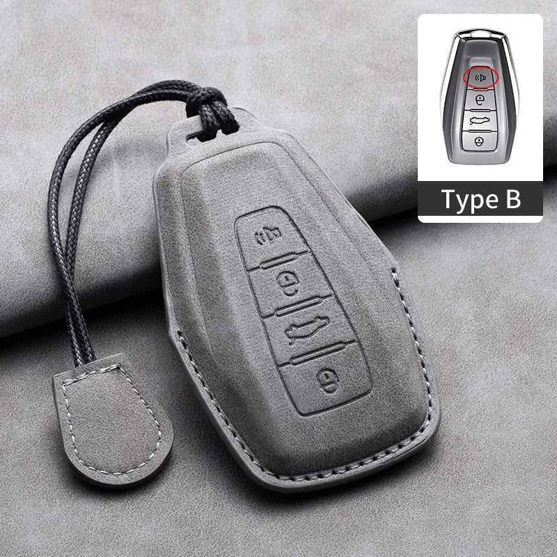 غطاء مفتاح جلدي لـ Geely Coolray