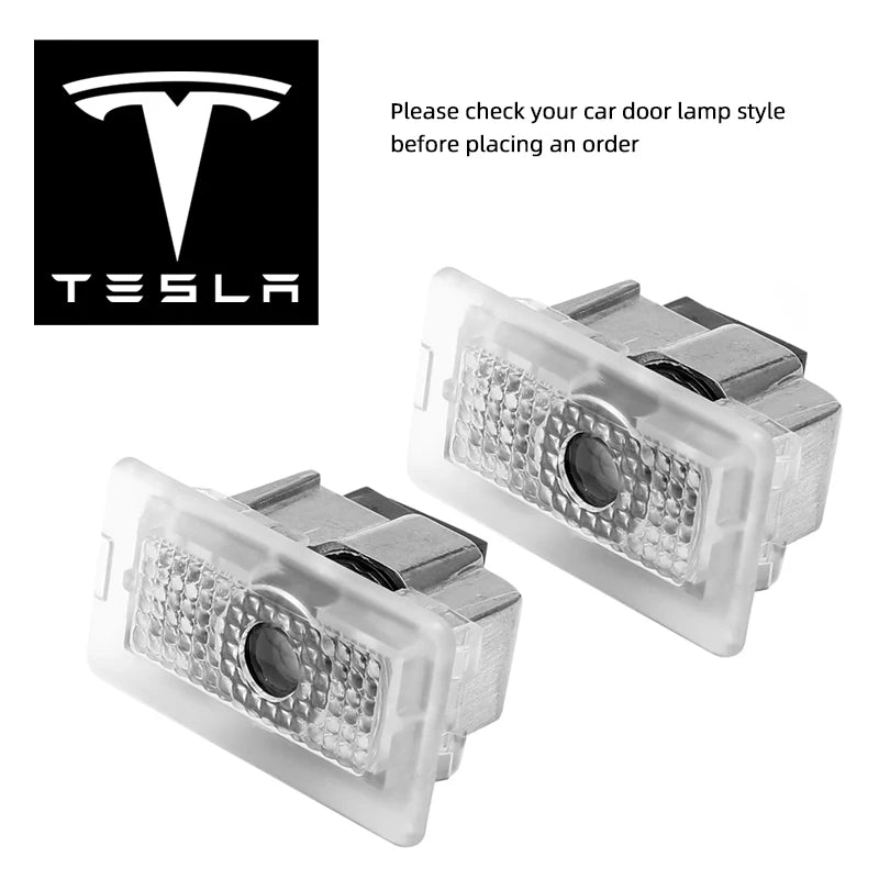 إضاءة ترحيب LED للأبواب لتسلا