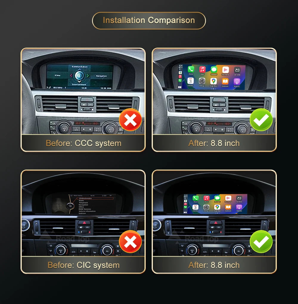 شاشة CarPlay لاسلكية 8.8 إنش لسيارات BMW