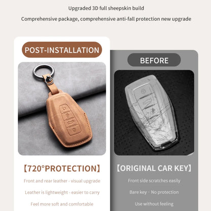 غطاء مفتاح جلدي لـ Geely Coolray