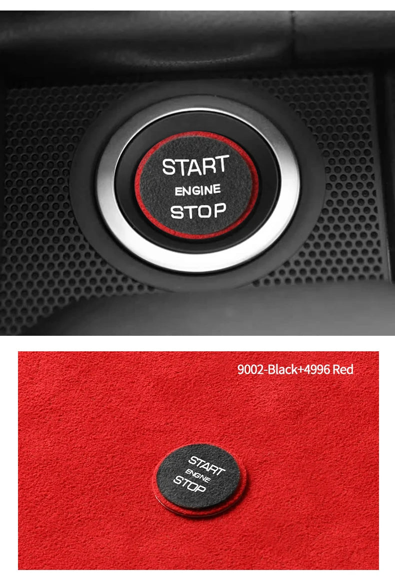 Made of Alcantara For Land Rover Discovery Sport (2016-2019) Engine Start Button Trim Sticker Car Interior Tuning Accessories