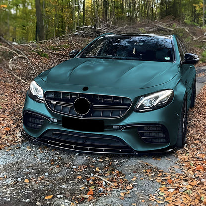 سبويلر أمامي لمرسيدس E-Class W213 E63 AMG (2016-2020) – فرونت ليب، سبلتر وديفيوزر أمامي أسود لامع