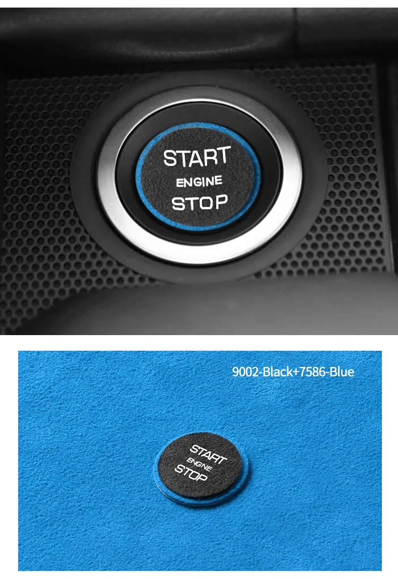 Made of Alcantara For Land Rover Discovery Sport (2016-2019) Engine Start Button Trim Sticker Car Interior Tuning Accessories