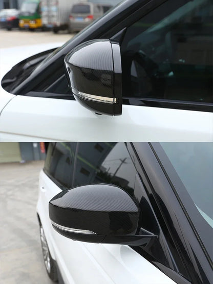 ABS Carbon Fiber For Range Rover Sport L494 2014-2017 ABS Plastic Side Rearview Mirror Cover Trim For Landrover Discovery 4 5