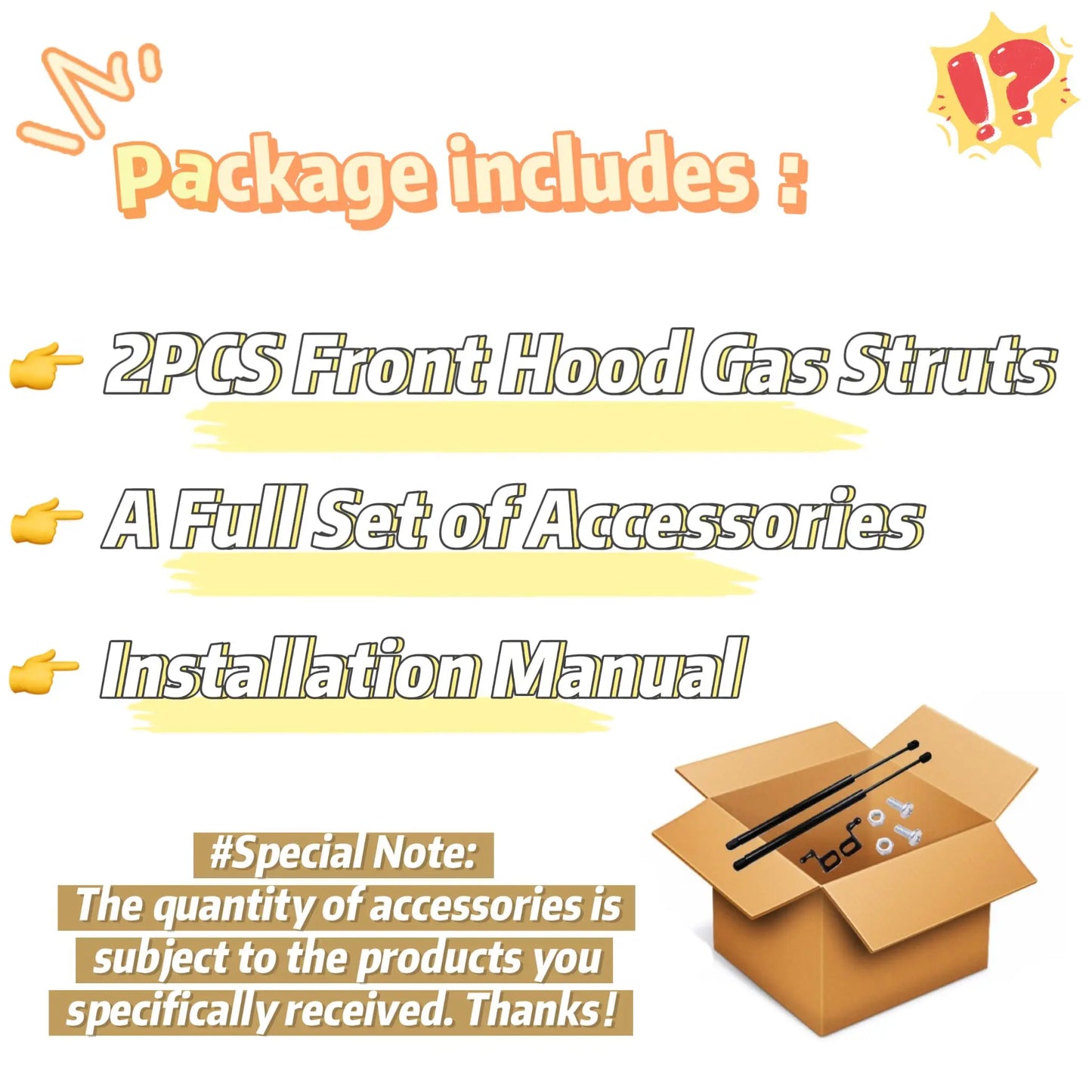 مساعدات غطاء المحرك لـ Changan CS75 Plus