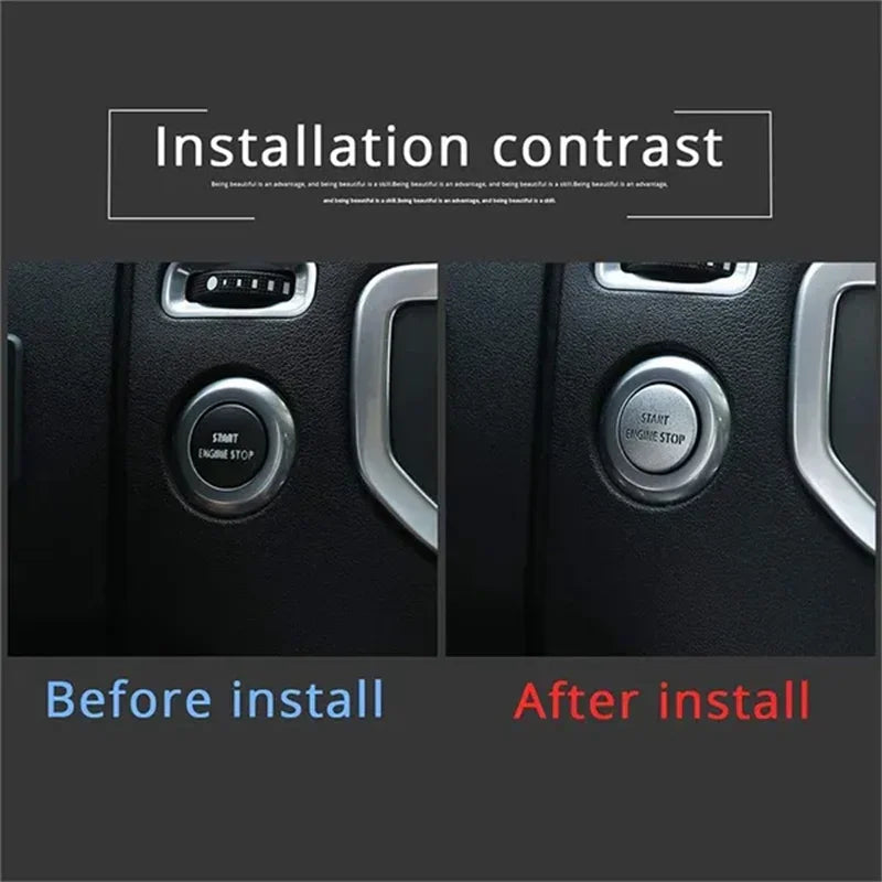 For Land Rover Discovery 4/Land Rover Range Rover 1pc Aluminum Alloy One-Key Start Button Cover Trim