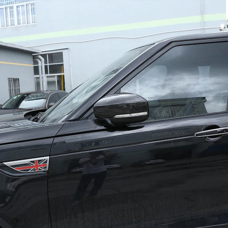 ABS Carbon Fiber For Range Rover Sport L494 2014-2017 ABS Plastic Side Rearview Mirror Cover Trim For Landrover Discovery 4 5