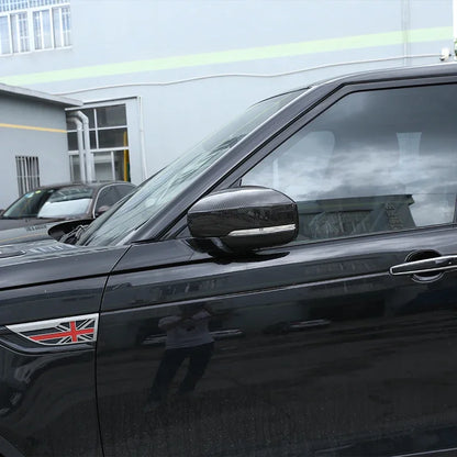 ABS Carbon Fiber For Range Rover Sport L494 2014-2017 ABS Plastic Side Rearview Mirror Cover Trim For Landrover Discovery 4 5