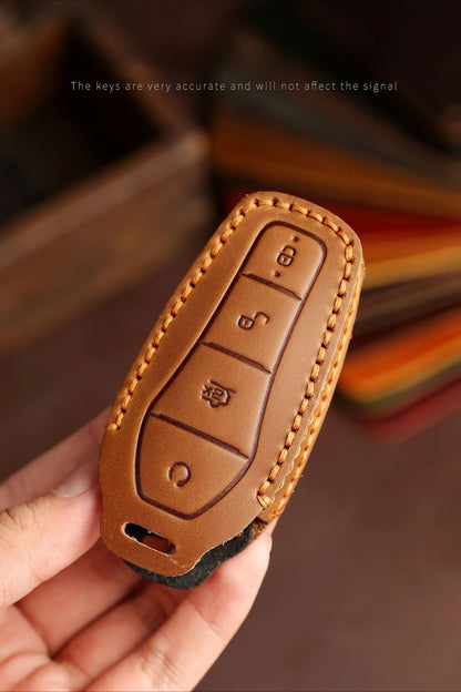 غطاء مفتاح جلدي لـ BYD
