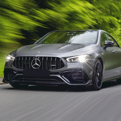 سبلتر جانبي أمامي لمرسيدس CLA45 AMG C118/W118 (2019-2023) – كانارد، شبك ضباب وجناح هوائي ABS
