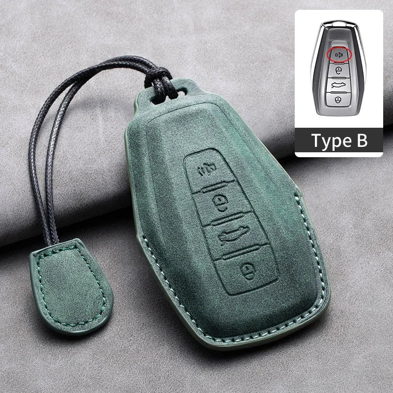 غطاء مفتاح جلدي لـ Geely Coolray
