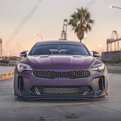 سبويلر أمامي لكيا ستينجر GT (2018-2023) – فرونت ليب، ديفيوزر أمامي وسبلتر ABS أسود لامع