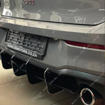 ديفيوزر خلفي Maxton Style لفولكس واجن جولف 8 GTI MK8 (2020-2024) – سبلتر خلفي وحماية جانبية