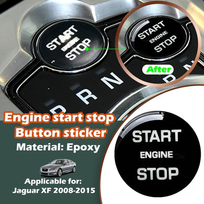 Engine Start Stop Button Sticker for Jaguar XF Black Ignition Switch Cover for Range Rover Sport Vogue Discovery Sport Evoque