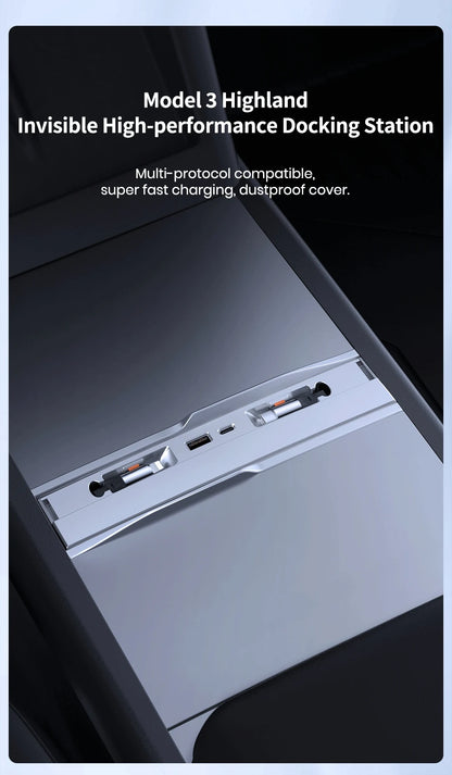 شاحن USB-C بقدرة 54 واط لتسلا موديل Y Juniper / موديل 3 Highland