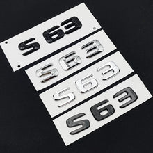 شعار S63 كروم ثلاثي الأبعاد