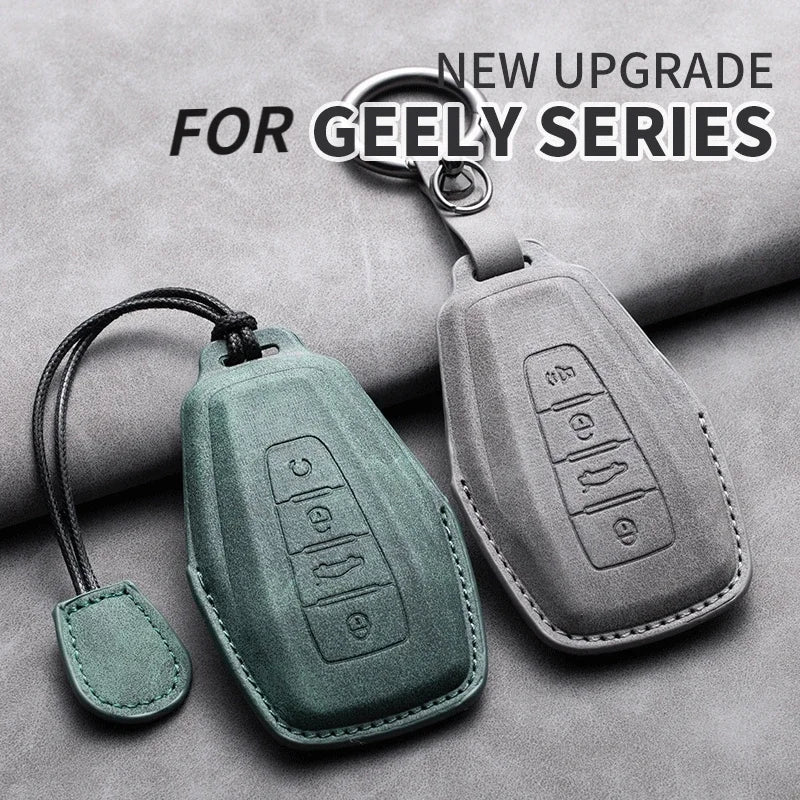 غطاء مفتاح جلدي لـ Geely Coolray