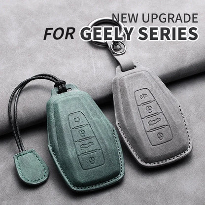 غطاء مفتاح جلدي لـ Geely Coolray