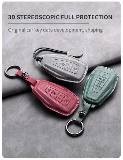 غطاء مفتاح جلدي لـ Geely Coolray