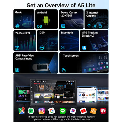 شاشة أندرويد 7 إنش للسيارة مع Apple CarPlay وAndroid Auto