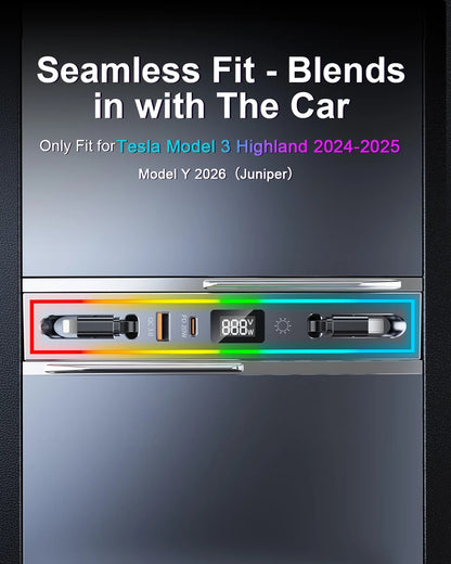 محطة شحن USB Hub لتسلا موديل 3 Highland