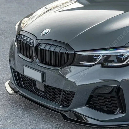 سبويلر أمامي MP Style لبي إم دبليو G20/G21 M Pack (2019-2022) – فرونت ليب، ديفيوزر أمامي وسبلتر 3 قطع أسود لامع