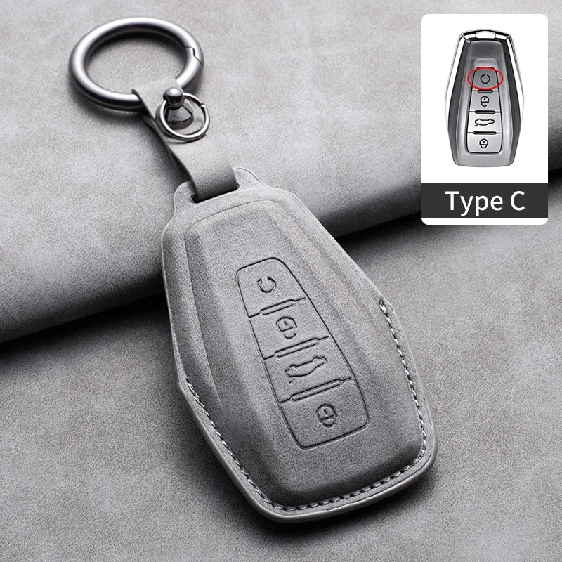 غطاء مفتاح جلدي لـ Geely Coolray